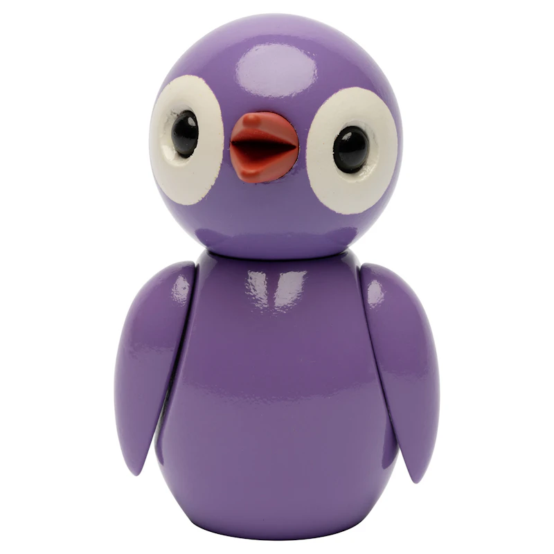Grateful Spring Bird Holzfigur 6,5 cm, Lila