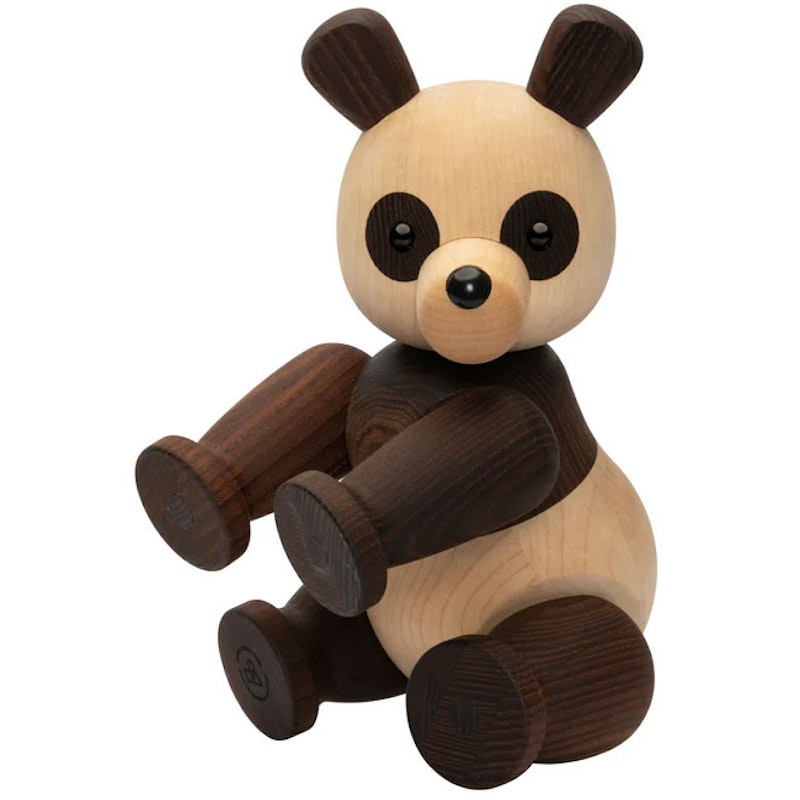 Lotus Panda Holzfigur