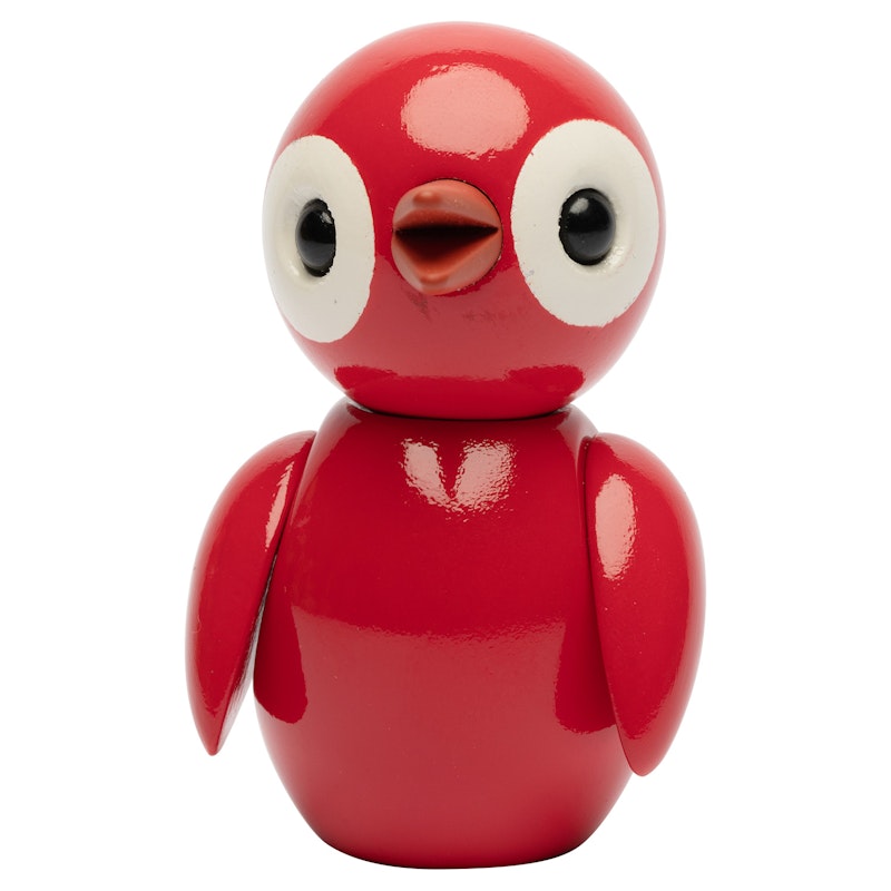 Grateful Spring Bird Holzfigur 6,5 cm, Rot