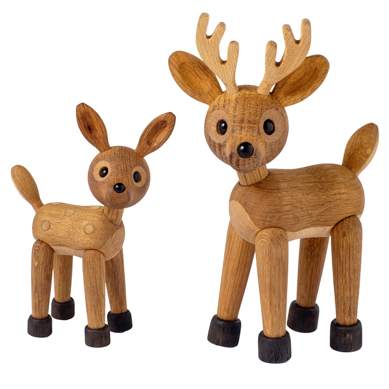 Spirit Deer Set Mit Holzfiguren, Eiche