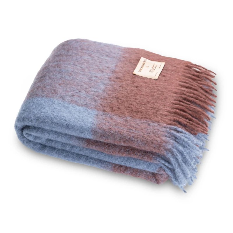 Lisbeth Decke Mohair, Antique Rose / Mahogny