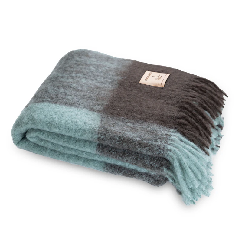 Suzanne Decke Mohair, Chocolate / Mint Green