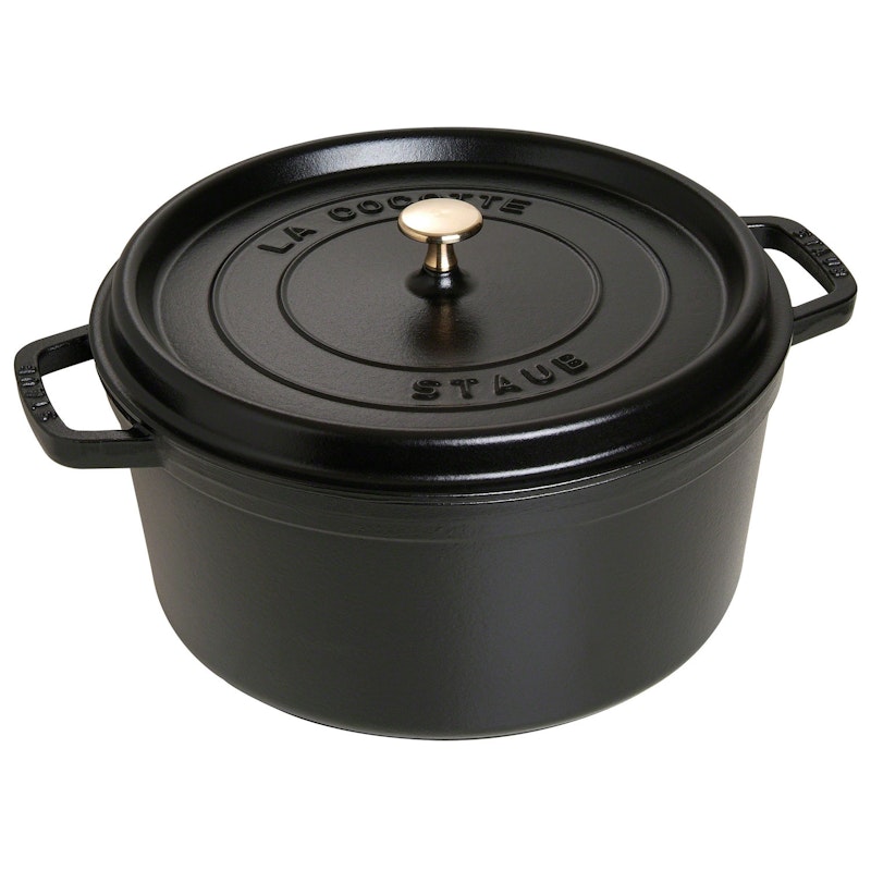 Staub Round Cocotte 30 cm 8,35 L, Black