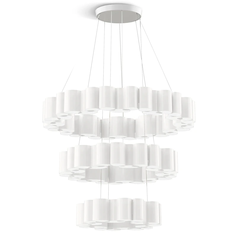 Honey Kronleuchter 110 cm, Opalweiß