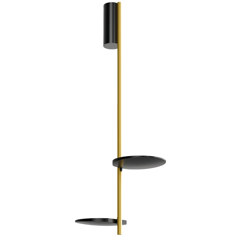 Kimia Hängelampe, Schwarz / Satin Gold