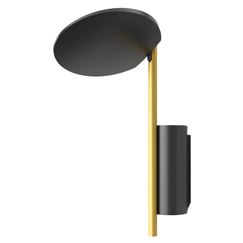 Kimia Wandleuchte, Schwarz / Satin Gold