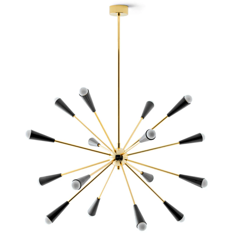 Sputnik Hängelampe, Schwarz