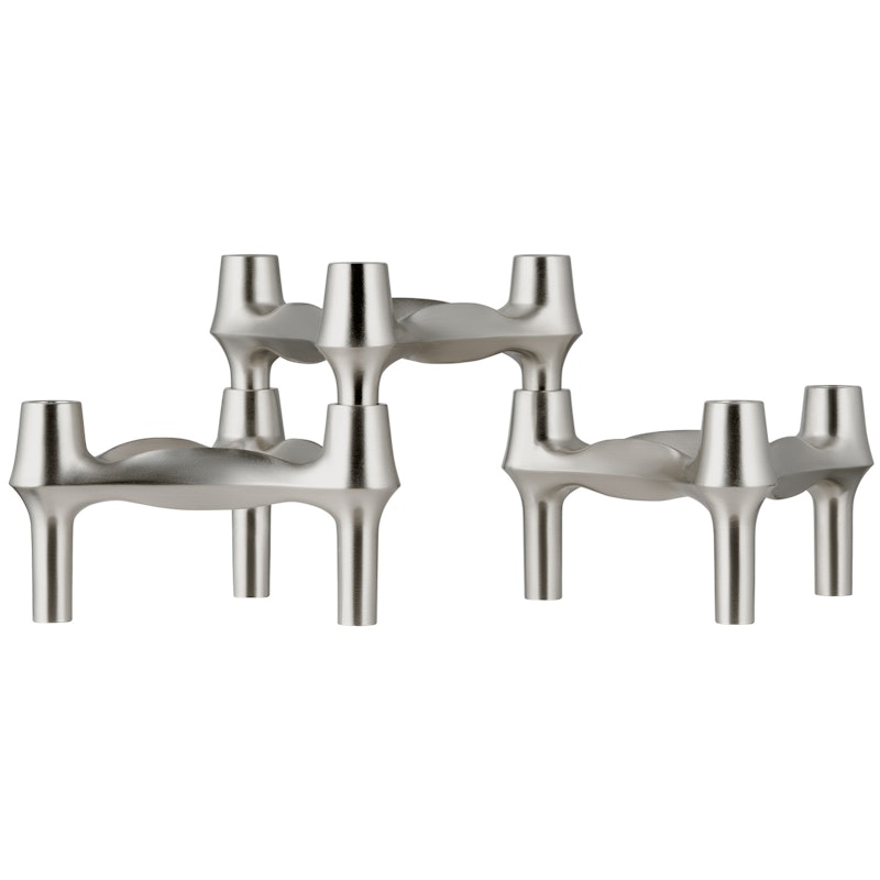 BMF Kerzenhalter 3-er Set, Brushed Chrome
