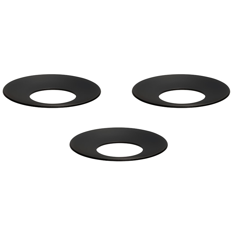 Kerzenring 3-er Set, Schwarz