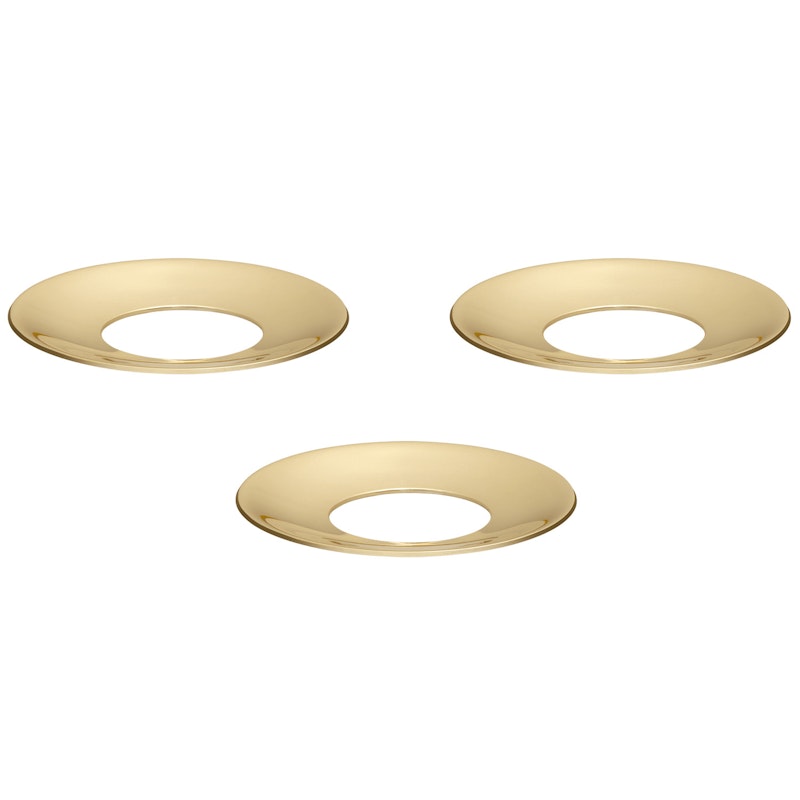 Kerzenring 3-er Set, Solid Brass