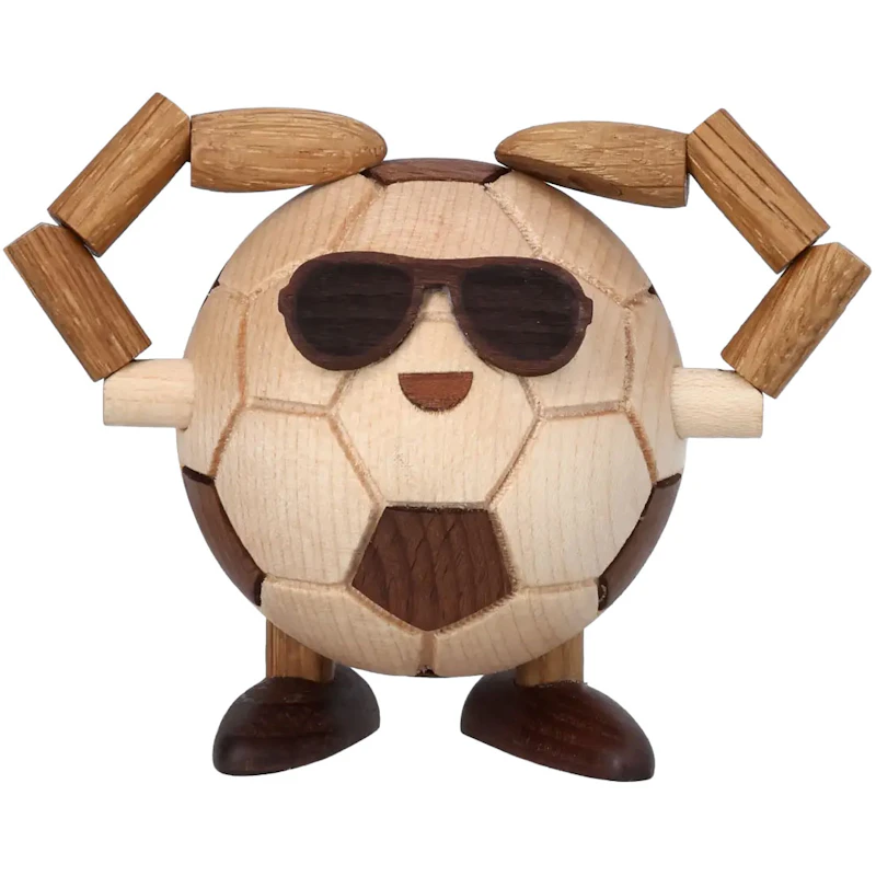 Billy Ball Holzfigur Fußball (Fußball), 7 cm