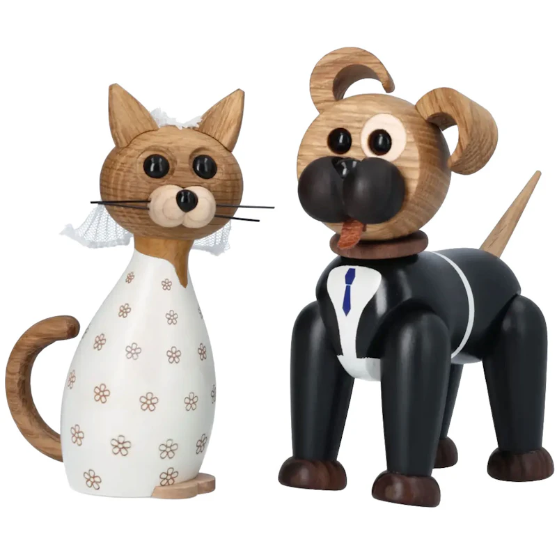 Happy & Lucky Holzfigur Hochzeitspaar, 12,5 cm