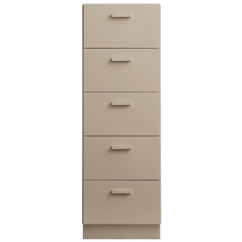 Relief Kommode Hoch mit Sockel, Beige