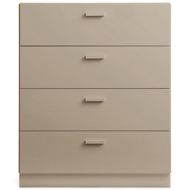 Relief Kommode Breit mit Sockel, Beige
