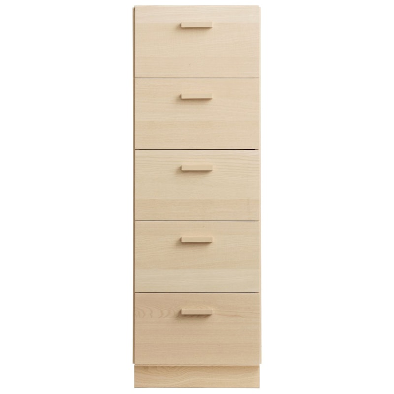 Relief Kommode Hoch mit Sockel, Esche