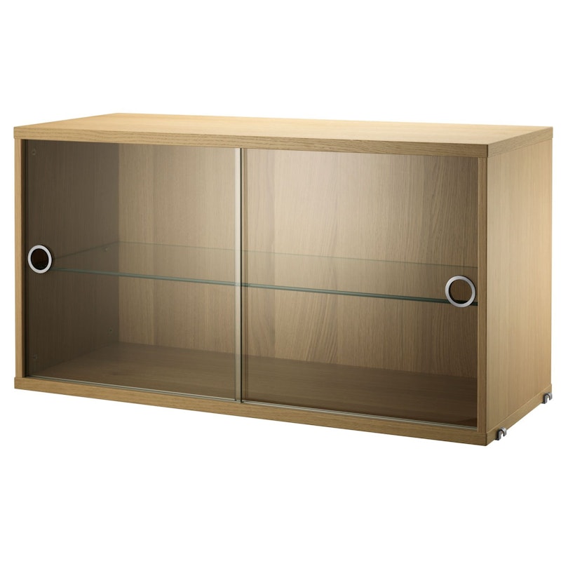 String Glasvitrine 30x78 cm, Eiche