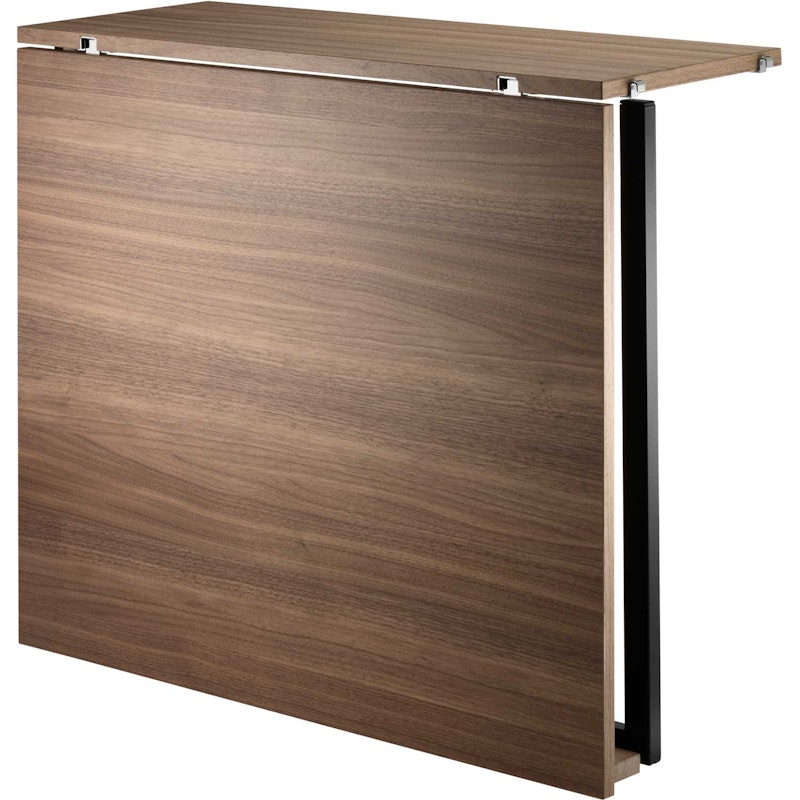 String Klapptisch, Schwarz / Walnussfarben