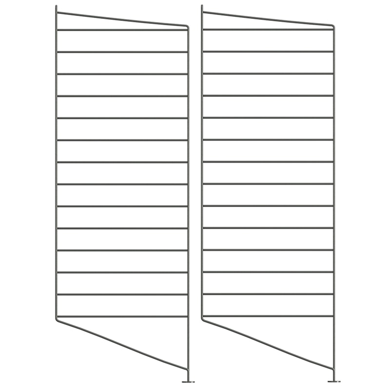 String Paneele Fußboden 30x85 cm 2-er Set, Dunkelgrau