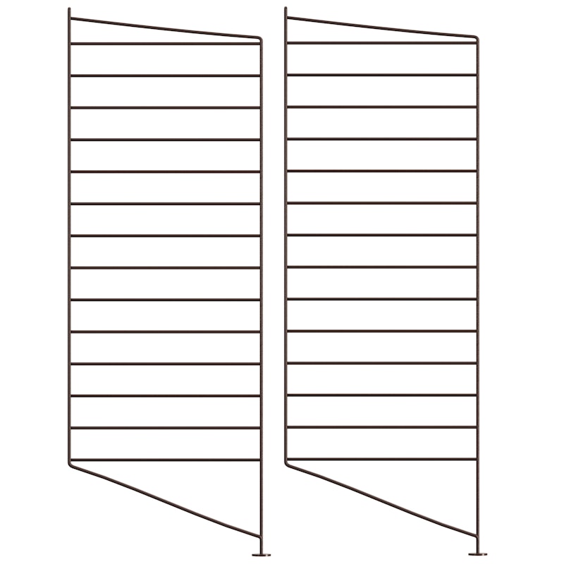 String Paneele Fußboden 30x85 cm 2-er Set, Dunkelbraun
