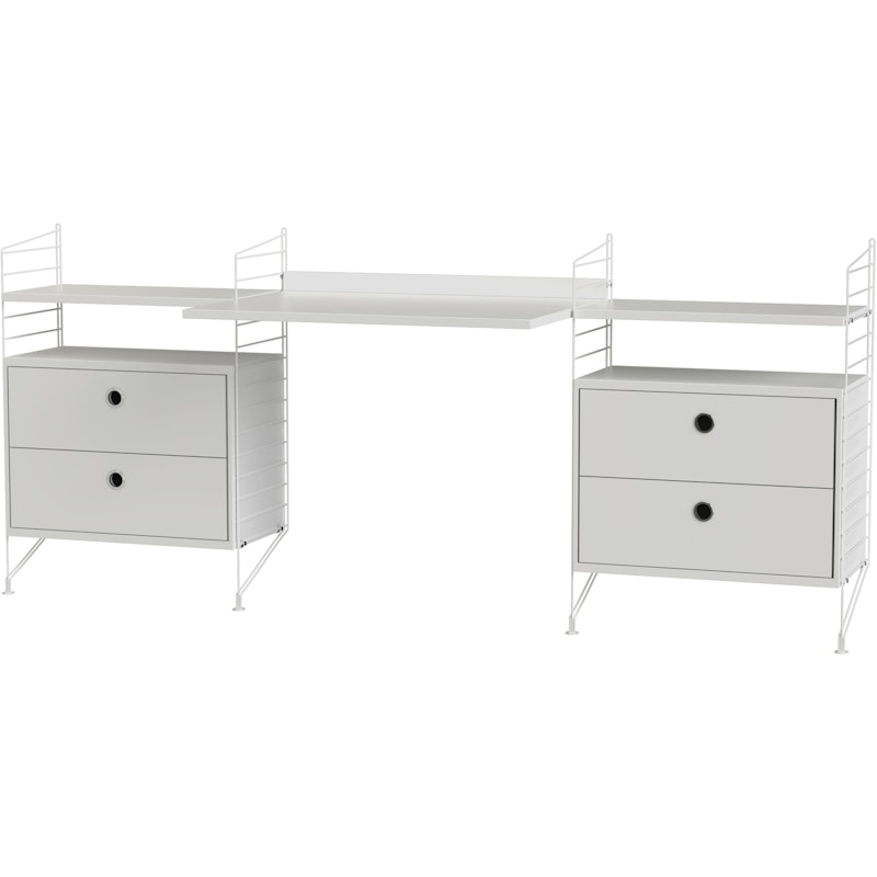 String Shelf Combination C Workplace, White