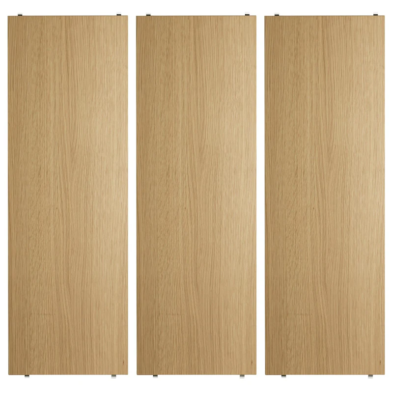 String Regalböden 3-er Set 78x30 cm, Eiche
