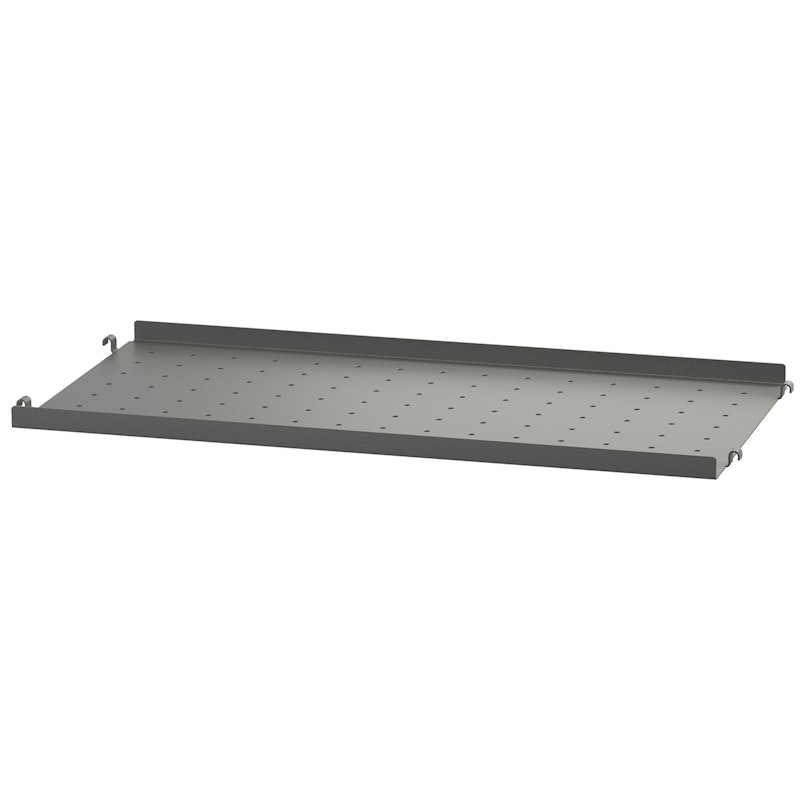 String Regalboden Mit Niedriger Kante Metall 58x30 cm, Dunkelgrau