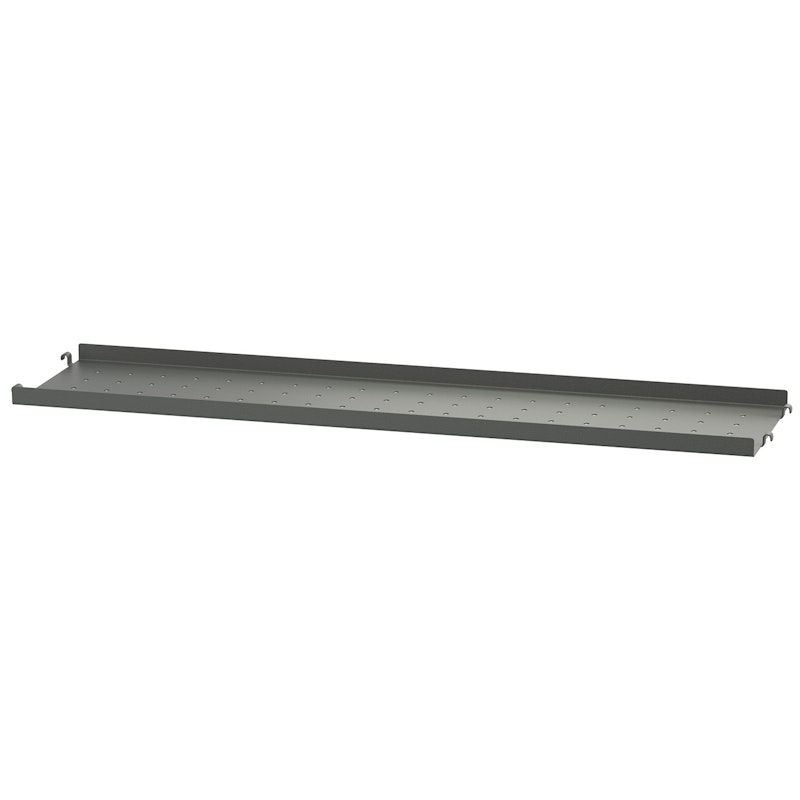 String Shelf With Low Edge Metal Regalboden Mit Niedriger Kante Metall 78x20 cm, Dunkelgrau