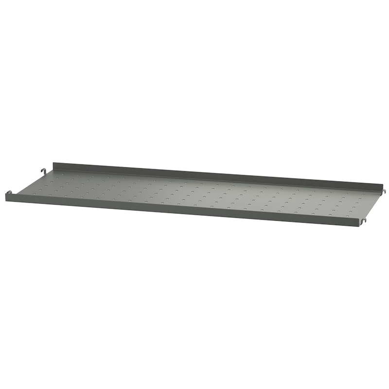 String Regalboden Mit Niedriger Kante Metall 78x30 cm, Dunkelgrau