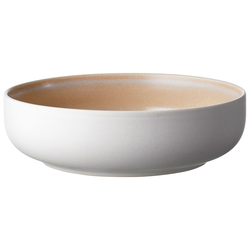 North Pastateller 19 cm, Matte White/Matte Sand