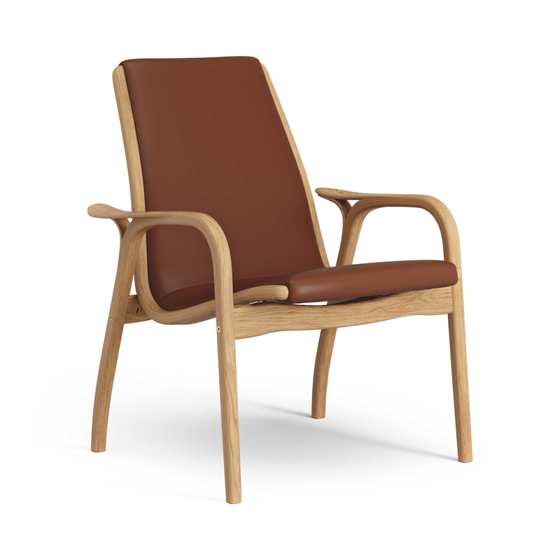 Laminett Sessel Leder, Geölt Eiche / Braun