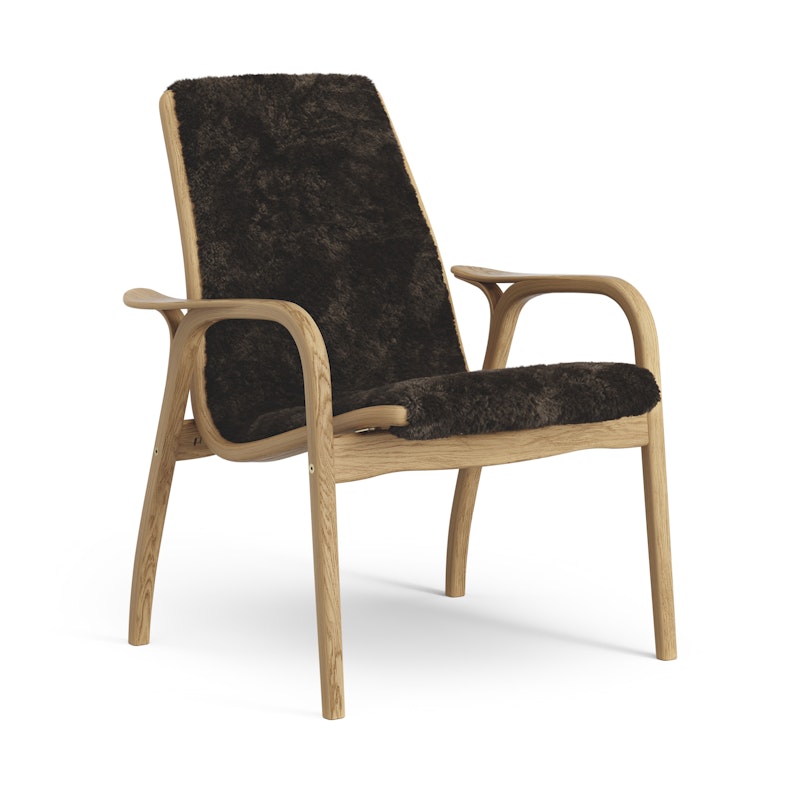 Laminett Sessel Schaffell, Geölt Eiche / Espresso