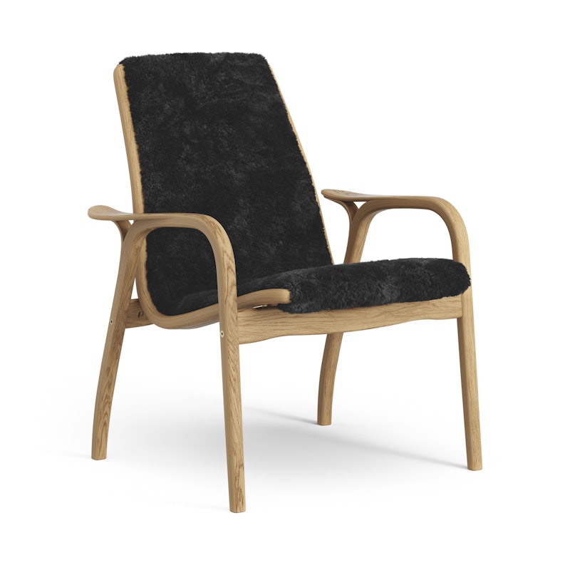 Laminett Sessel Schaffell, Geölt Eiche / Schwarz