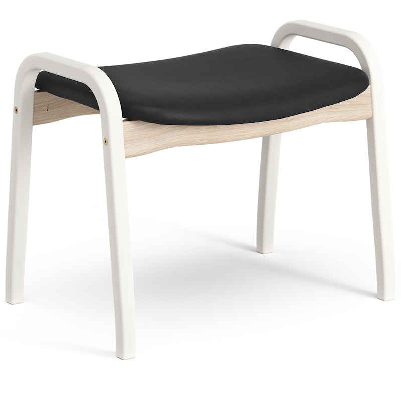 Lamino Duality Fußhocker Leder, Schwarz