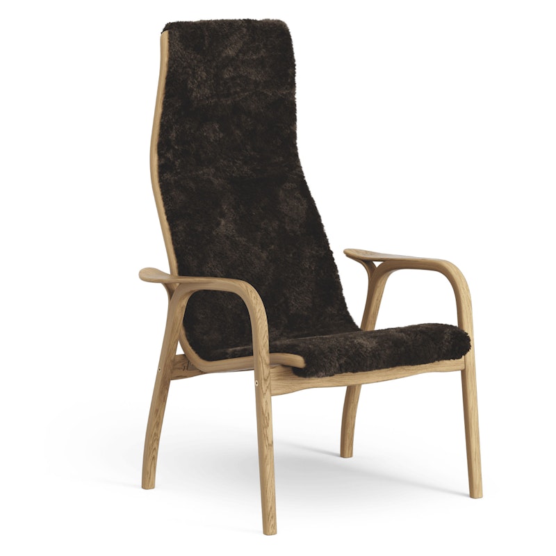 Lamino Sessel, Geölt Eiche / Schaffell Espresso