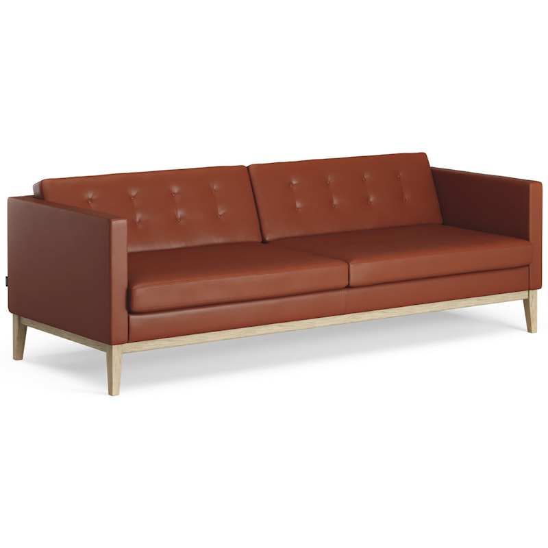 Madison 3-Sitzer-Sofa Mit Knöpfen, Elmo Leather Soft Braun