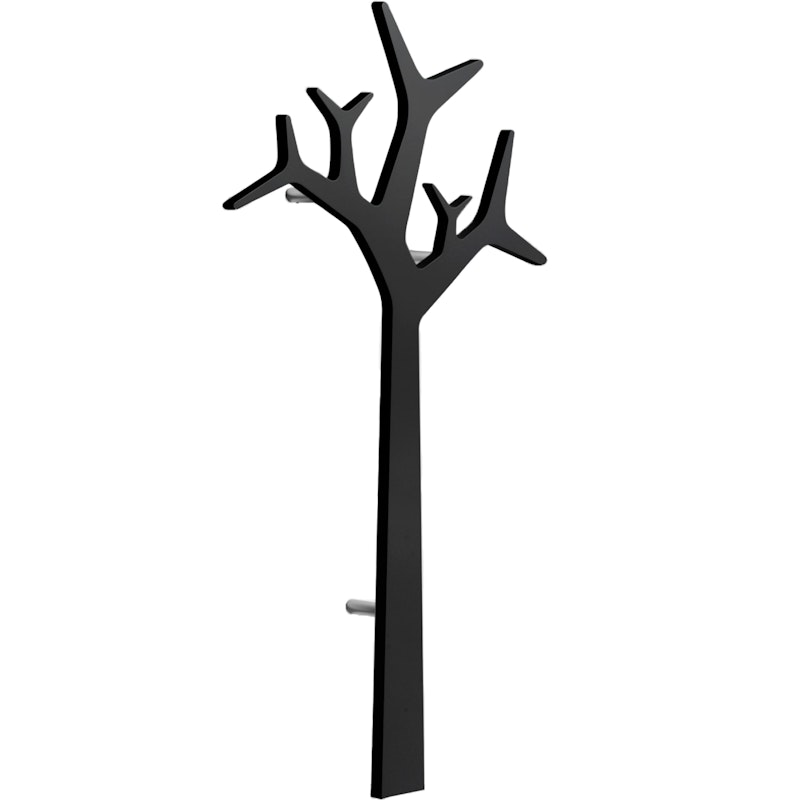 Tree Garderobe Wandmontiert 134 cm, Schwarz