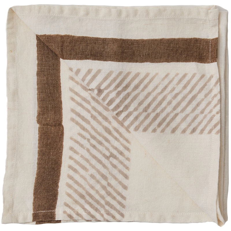 Ella Serviette 50x50 cm, Braun
