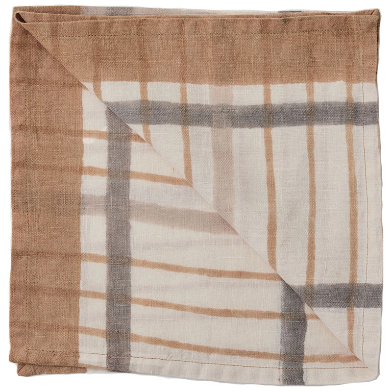 Ella Serviette 50x50 cm, Hazelnut Checkered