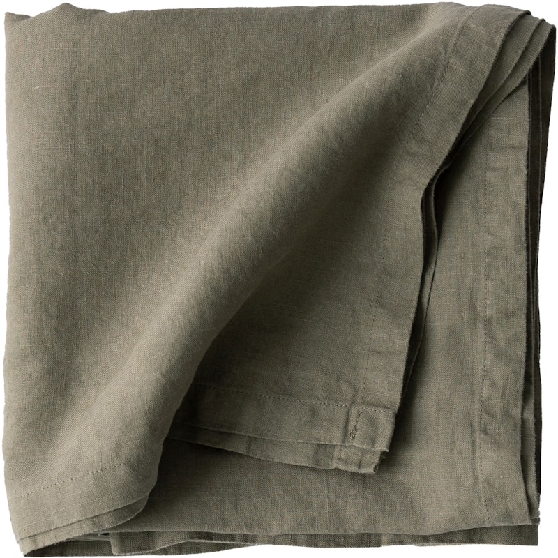 Linen Tischdecke 145x145 cm, Olive