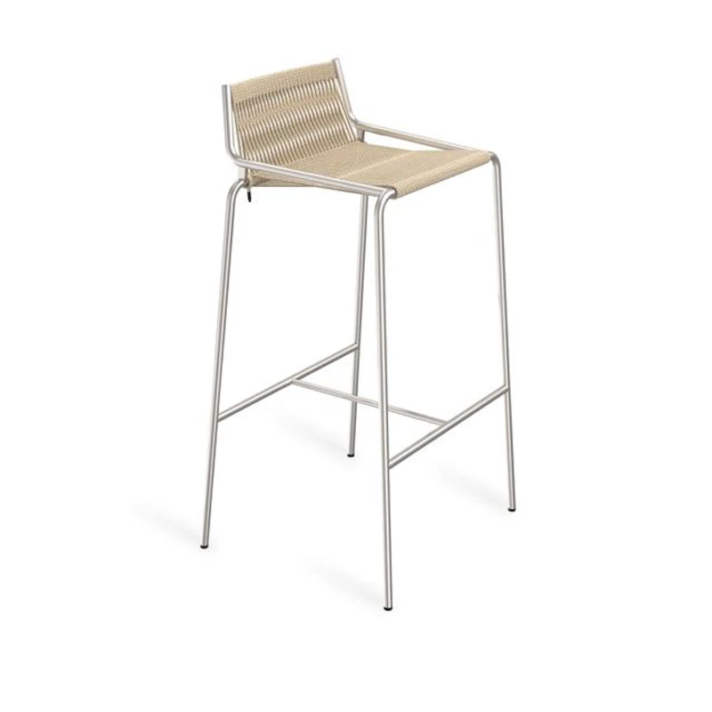 Noel Barstol Rustfrit Stål/Linned H77 cm