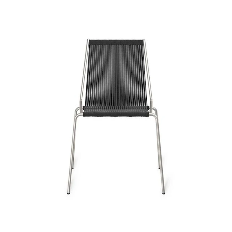 Noel Spisebordsstol Rustfrit Stål/Sort Linned