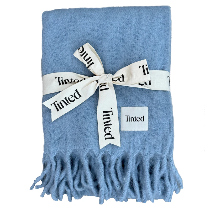 Fridh Plaid Mohair 130x170 cm, Blau