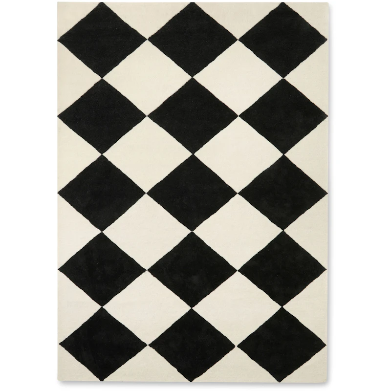 Tenman Wool Rug Black-White 200x300cm