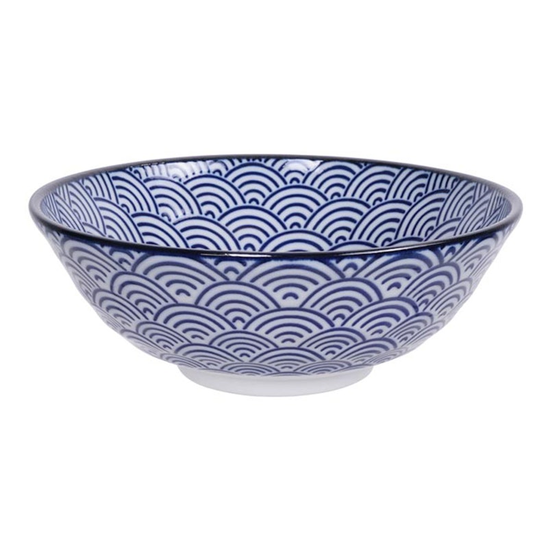 Nippon Blue Soba Schüssel 1 L, Wave