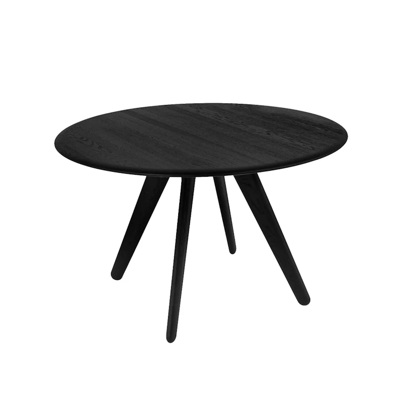 Groove Esstisch Ø120 cm, Schwarz