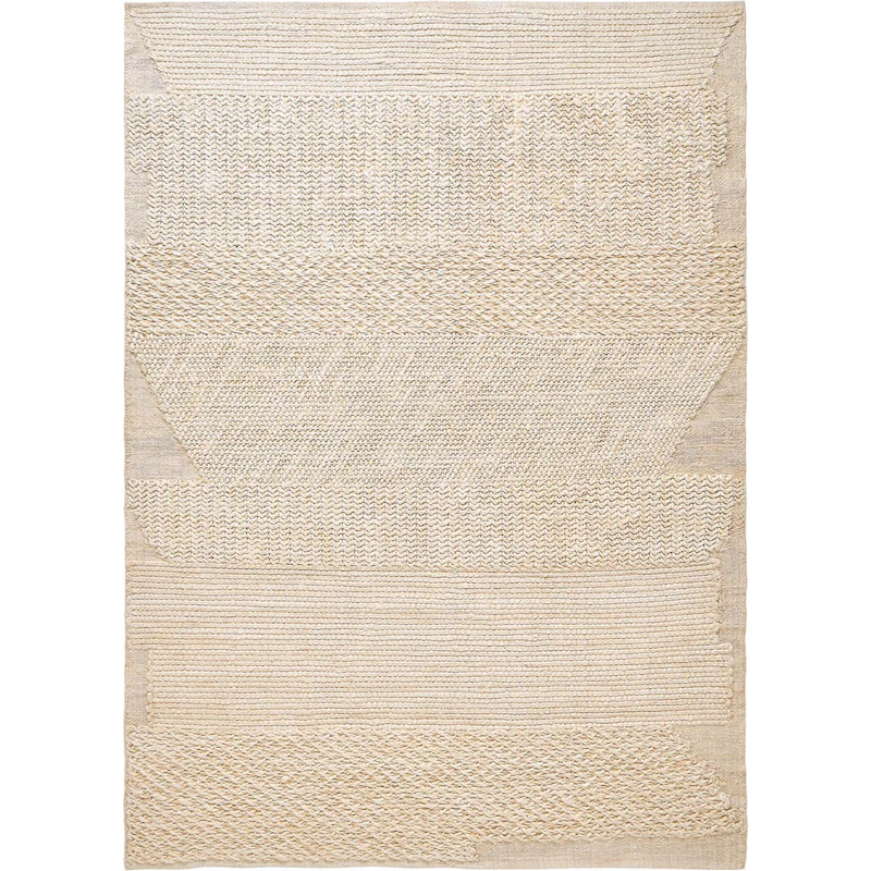 Knotty Teppich 170x240 cm, Weiß