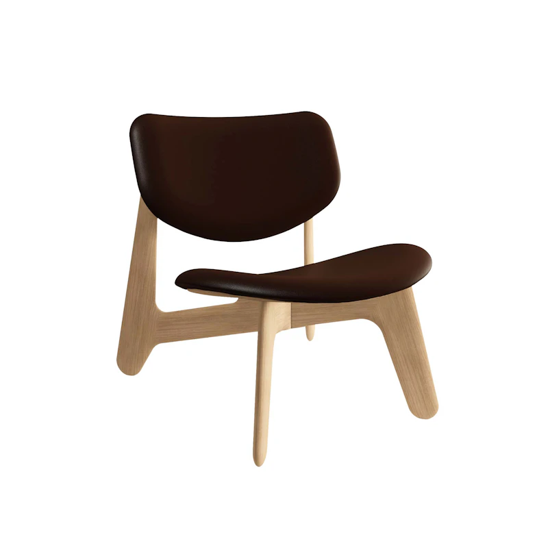 Slab Loungesessel, Natur / Choko Leather