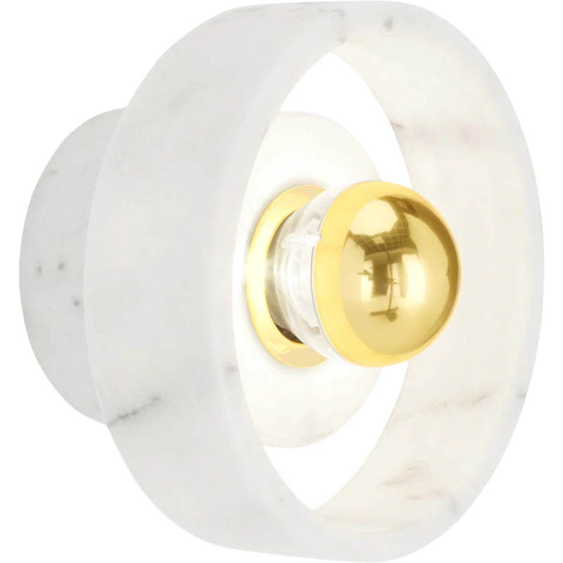 Stone Wand- Und Deckenlampe, Weiß Marmoriert / Gold