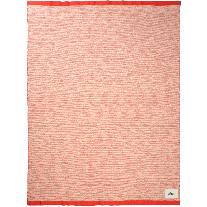 Thread Decke 140x180 cm, Orange / Weiß