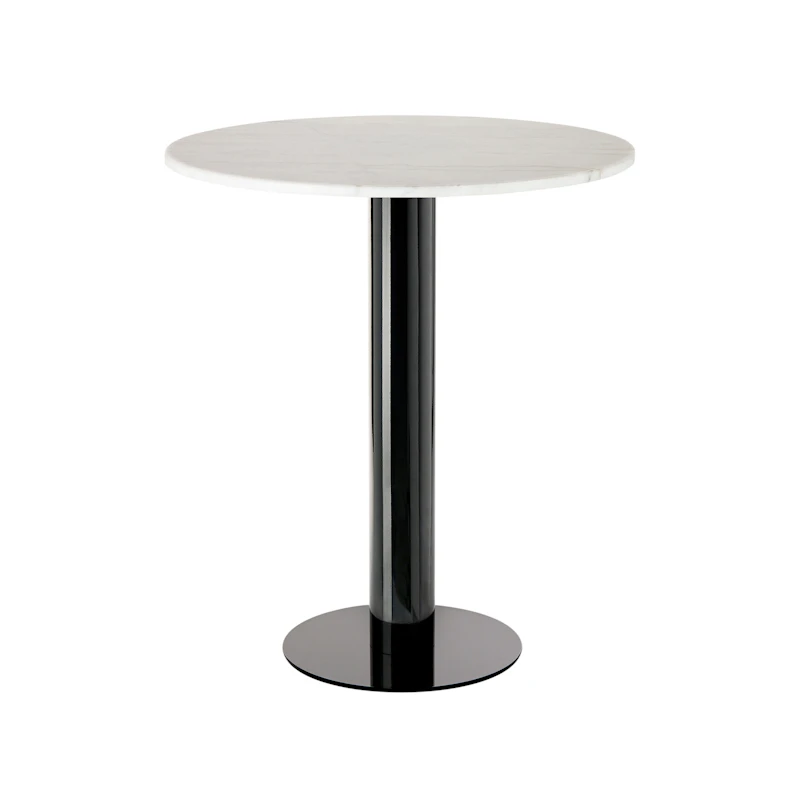 Tube Bartisch Ø90 cm, Schwarz / Weiß